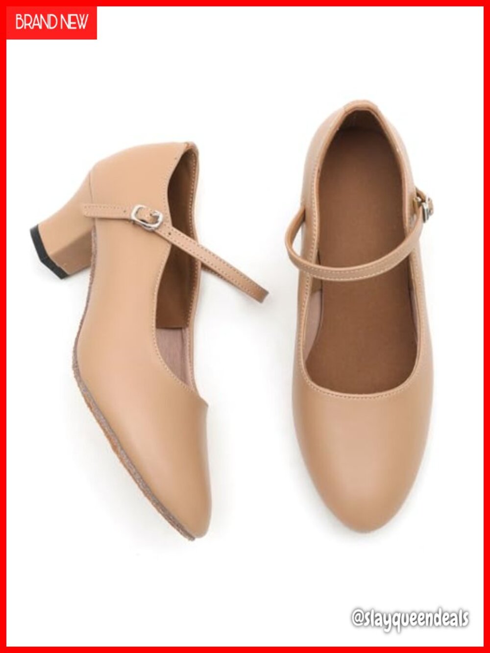 Black Character Dancing Shoes, Ankle Strap 2 Inch Heels, Closed Toe Salsa Tango
